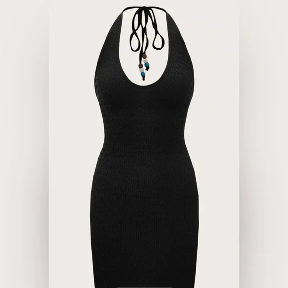 heart bodycon dress True To Me Black Bodycon Midi Dress main image 1